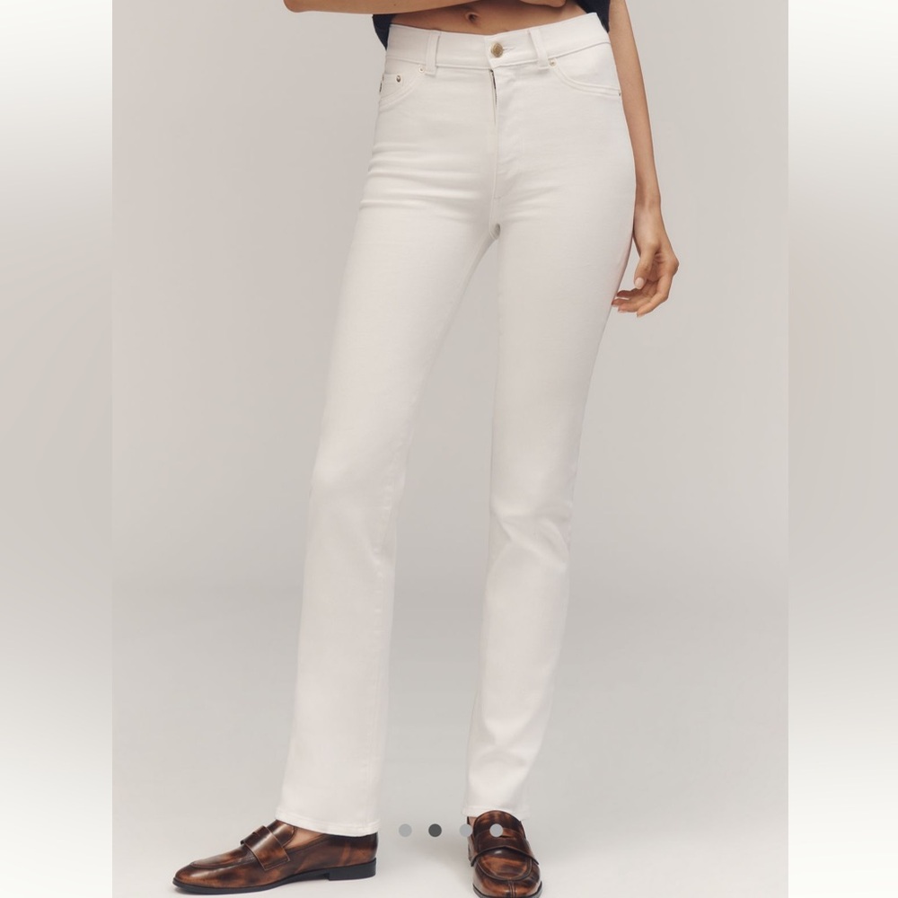 DL1961 White Straight Leg Jeans